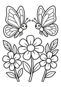 Schmetterling - Frühling Ausmalbild