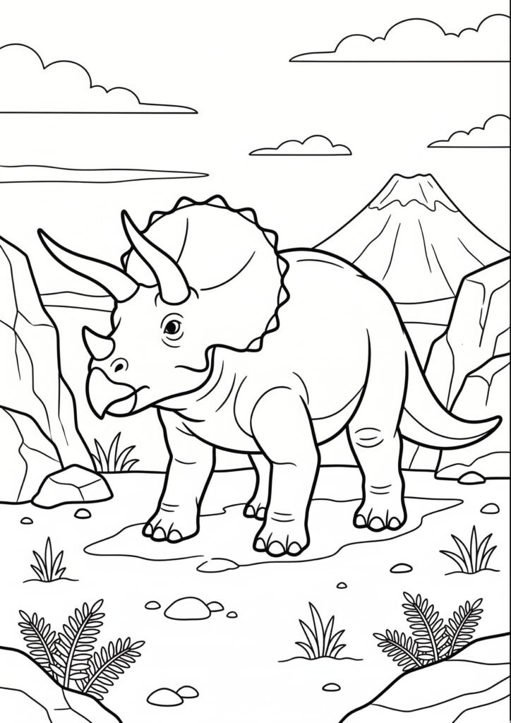Dinosaurier kostenlose Malvorlage